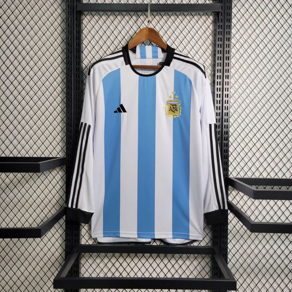 Camisa Argentina Home Manga Longa 22/23 - Versão Torcedor