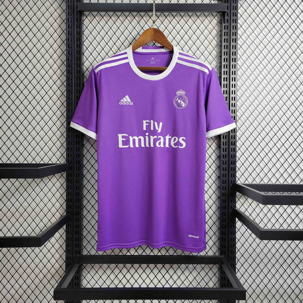 Camisa Real Madrid 17/18 Roxa - Versão Retro