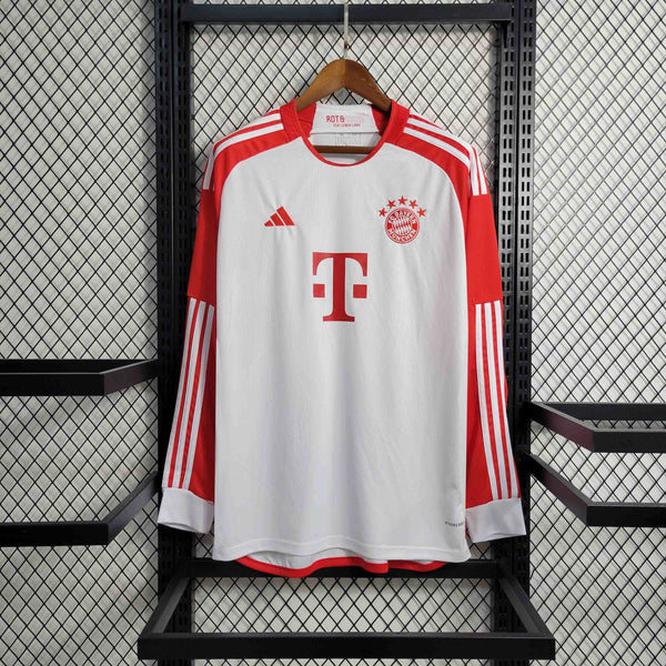 Camisa Bayern Home Manga Longa 23/24 - Versão Torcedor