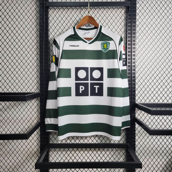 Camisa Sporting Home 2001/03 - Versão Retro Manga Longa