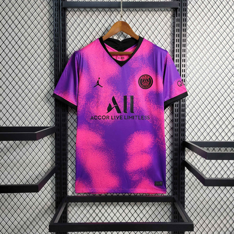 Camisa PSG Rosa 20/21 - Versão Retro