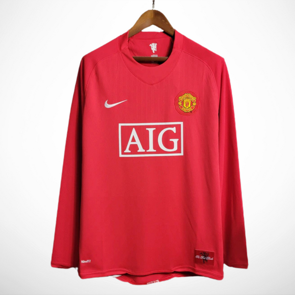 Camisa Manchester United Home 2007/08 - Versão Retro Manga Longa