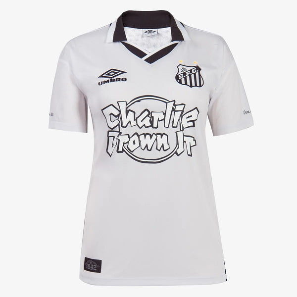 Camisa Santos Charlie Brown Jr. Umbro Dias de Glória Feminina - Branca
