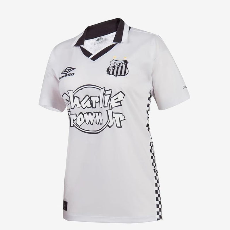 Camisa Santos Charlie Brown Jr. Umbro Dias de Glória Feminina - Branca
