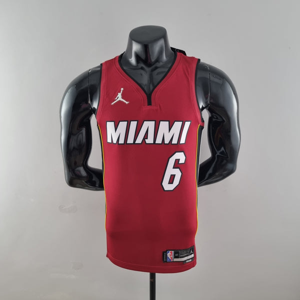 Camisa NBA Miami Heat #6 James - 75° Aniversário Red