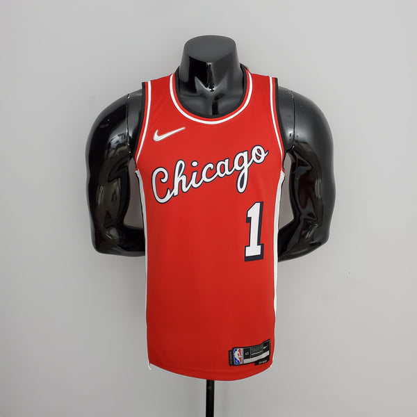 Camisa NBA Chicago Bulls #1 Rose - 75° Aniversário Red