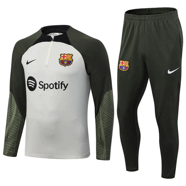 Conjunto Frio de Treino Barcelona 2023 Branco