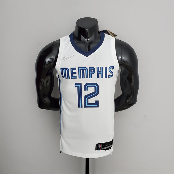 Camisa NBA Memphis Grizzlies #12 Morant - 75° Aniversário White
