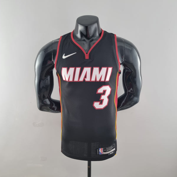 Camisa NBA Miami Heat #3 Wade - 75° Aniversário Black