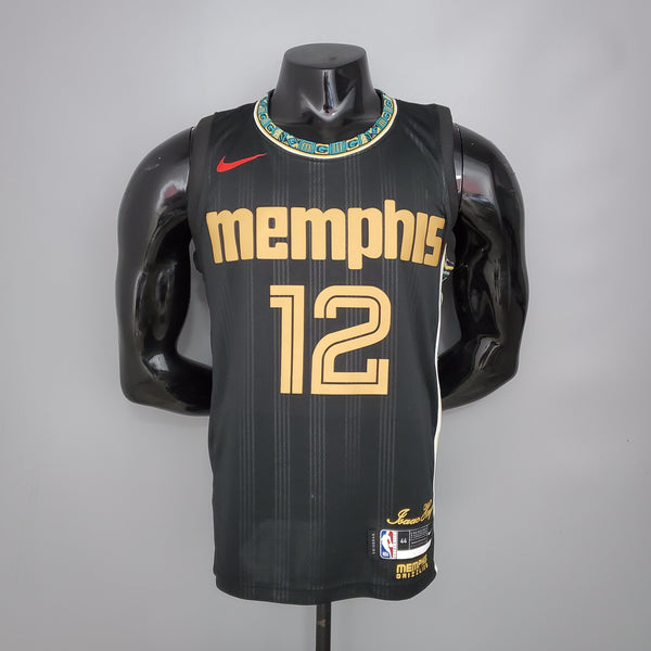 Camisa NBA Memphis Grizzlies #12 Morant - City Edition Black