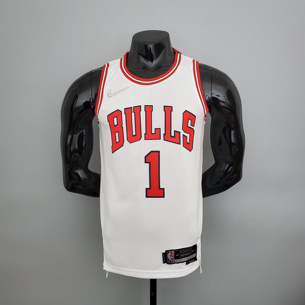 Camisa NBA Chicago Bulls #1 Rose - 75° Aniversário White