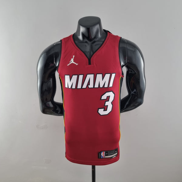 Camisa NBA Miami Heat #3 Wade - 75° Aniversário Red