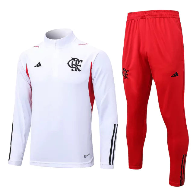 Conjunto Frio de Treino do Flamengo 23/24 Branco