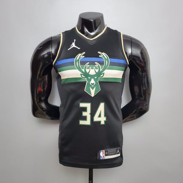 Camisa NBA Milwalkee Bucks #34 Antetokounmpo - Theme Black