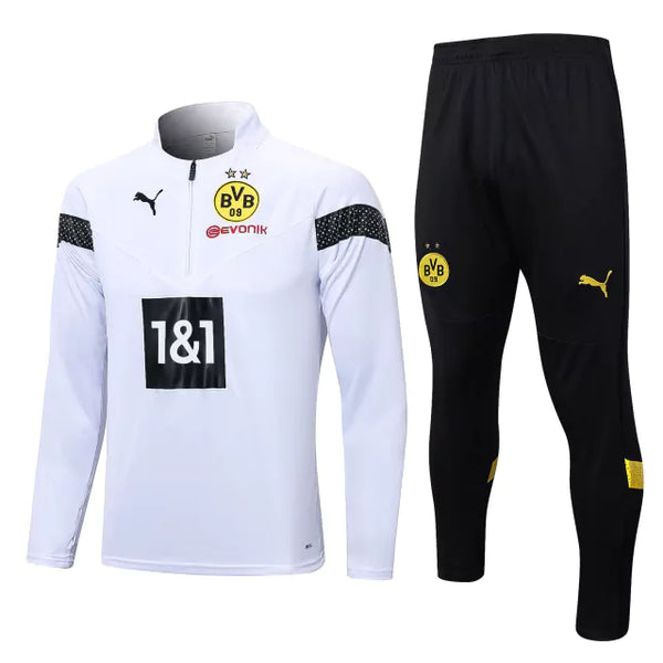 Conjunto Frio de Treino Dortmund 22/23 Branco