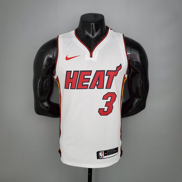 Camisa NBA Miami Heat #3 Wade - 75° Aniversário White