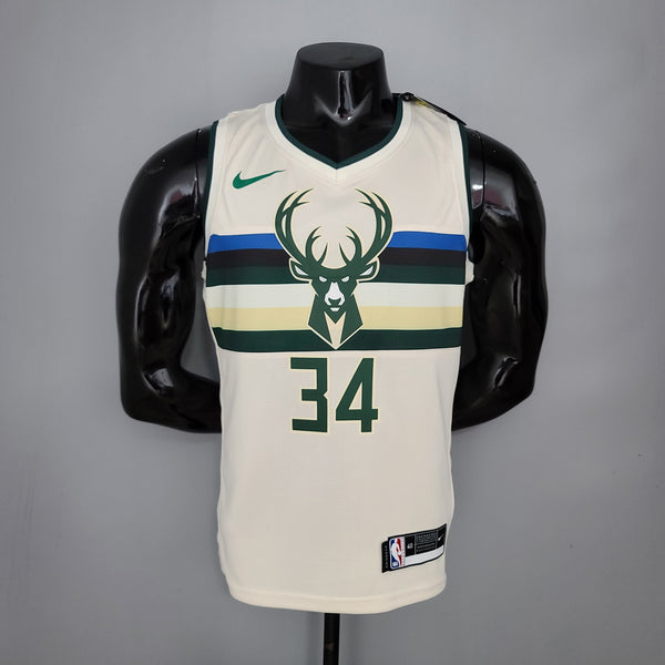 Camisa NBA Milwalkee Bucks #34 Antetokounmpo - Theme White