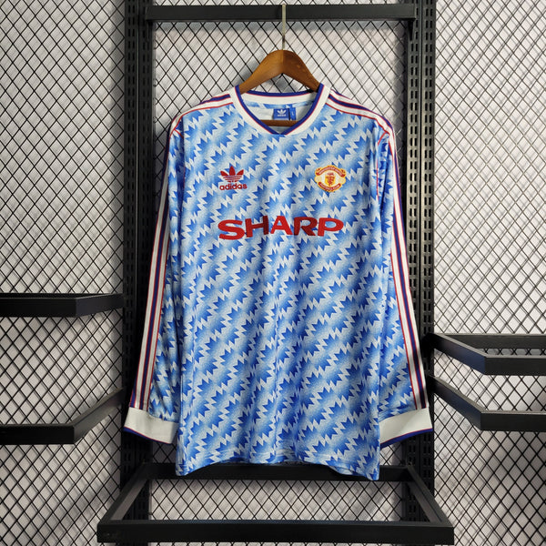 Camisa Manchester United Reserva 90/92 - Versão Retro Manga Longa