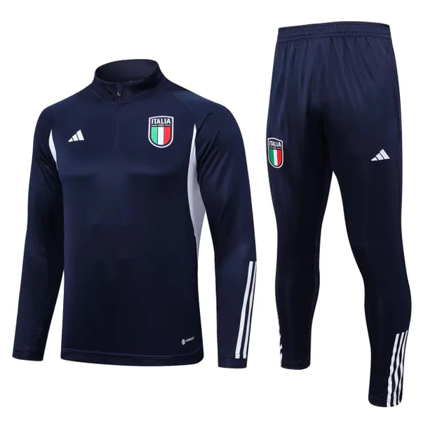 Conjunto Frio de Treino Italia 23/24 Azul Safira